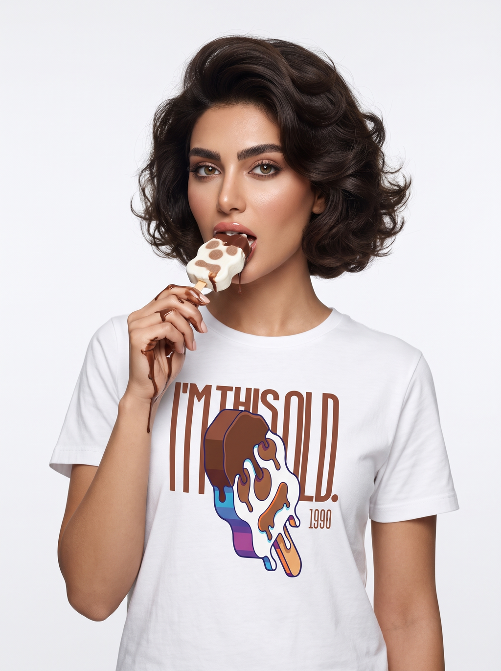 Nostalgic Ice Cream Unisex Tee / White