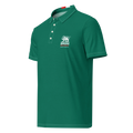 Green polo shirt with Iran Lion and Sun emblem, Persian heritage design