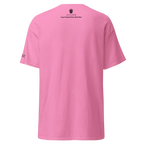 Pink t-shirt with Persian text and lion emblem, modern streetwear design