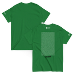 Green Persian-inspired streetwear t-shirt with bold text and cultural motifs, embodying heritage and modern design.