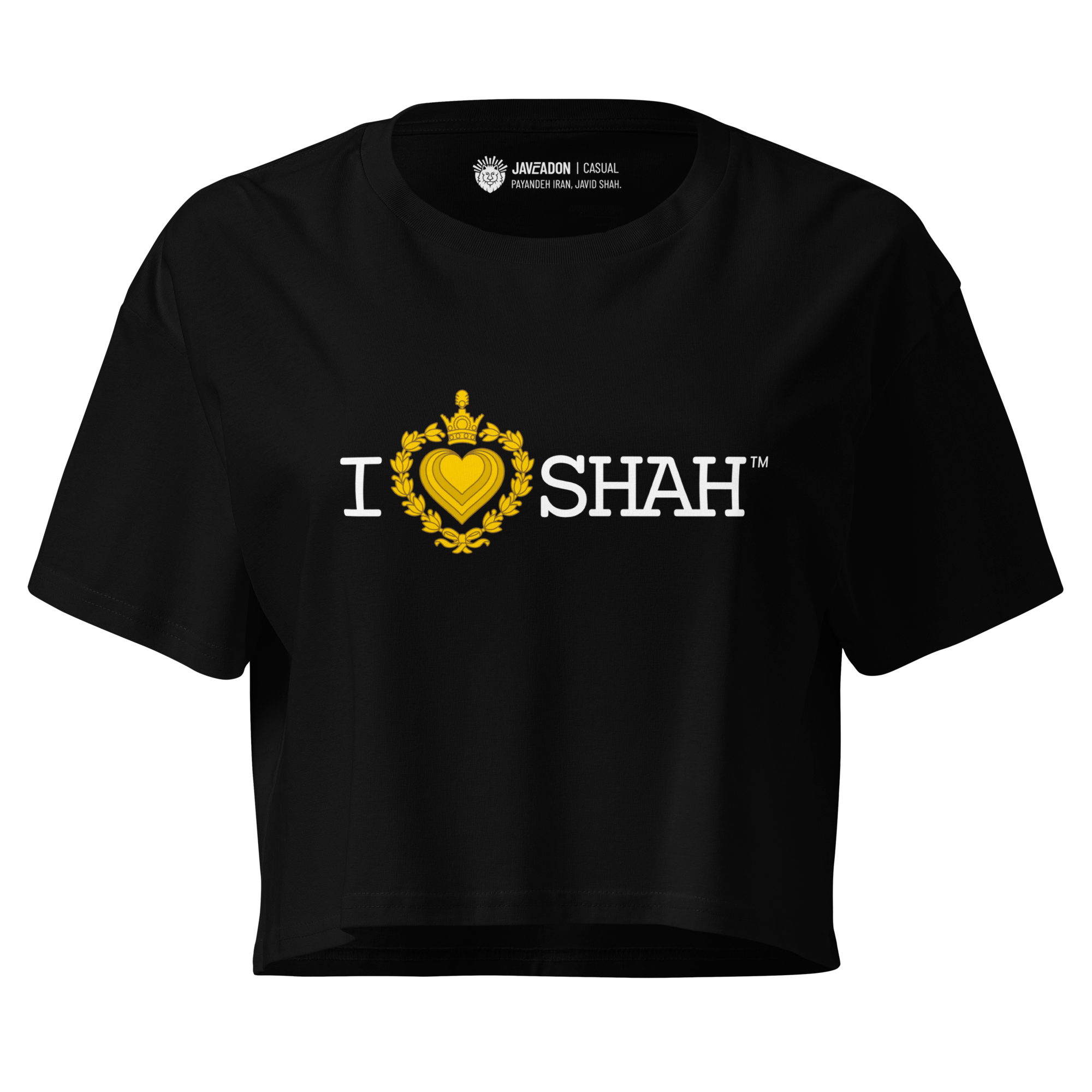 I Love Shah Crop / Black